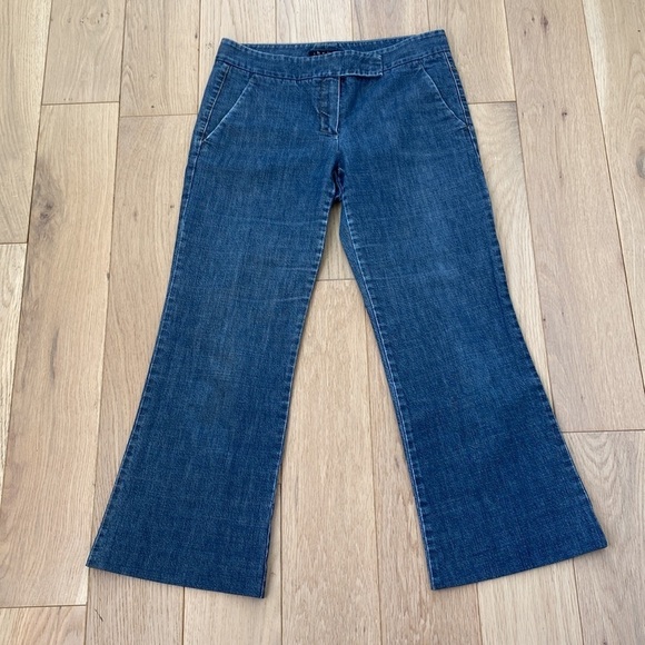 Theory Denim Cropped Flair Jeans - Picture 1 of 4